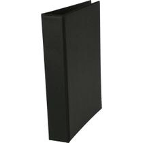 Fichario de PVC Preto Simples Cristal 4 Argola