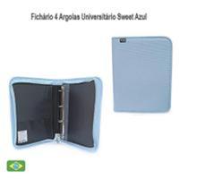 Fichario grande com Ziper Sweet Cor Azul - KAZ