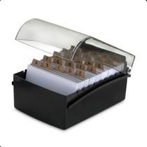 Fichário Maxcril Acrílico Liso 4x6 com Divisórias Transparente Organização Escritório Cartões Ficha Fichário Maxcril Acrílico Liso 4x6 com Divisórias Transparente Organização Escritório Cartões Ficha