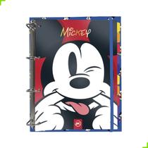 Fichário Mickey Mouse Universitário C/ 144 Folhas Decoradas