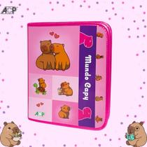 Fichário Mundo Capy ACP C/96 Folhas e Divisórias coloridas