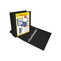 Fichário Personalité 4 Argolas 6.0cm Preto - Acp Fichário Personalité 4 Argolas 6.0cm Preto - Acp
