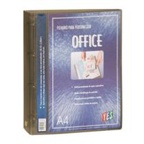 Fichário Personalizável A4 4 Argolas Fume Transparente YES Fichário Personalizável A4 4 Argolas Fume Transparente YES