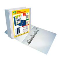 Fichário Personalizável Oficio Branco 4 argolas Lombo 75mm