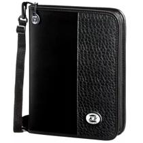 Fichário Preto Croco Black Universitário Completo Ziper Alça Organizador Folhas Inclusas Documentos de Escritório Escola Trabalho - MP SHOP