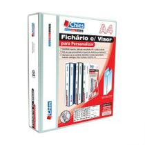 Fichário revestido com cristal A4 Branco 60mm - 1379 - com 4 argolas - Chies Fichário revestido com cristal A4 Branco 60mm - 1379 - com 4 argolas - Chies