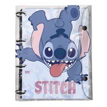 Fichário Stitch Universitário em PVC Cristal - Dac Fichário Stitch Universitário em PVC Cristal - Dac