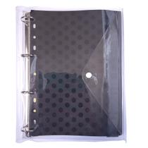 Fichário Universitário ACP Poá Capa PVC Cristal Transparente 4 Argolas
