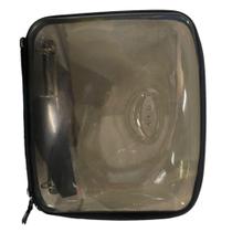 Fichário Universitário Alça Zíper 32x36cm Transparente Preto Fichário Universitário Alça Zíper 32x36cm Transparente Preto