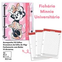 Fichário Universitário e Colegial e Mini Ficheiro DAC - Personagens Disney, Minnie, Mickey, Pooh, Stitch, Harry Potter,