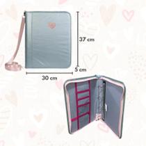 Fichário Universitário Feminino Zíper A4 Kika Fichário Universitário Feminino Zíper A4 Kika