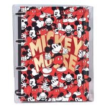 Fichário Universitário Mickey capa de cristal pvc 144 folhas - Dac Fichário Universitário Mickey capa de cristal pvc 144 folhas - Dac