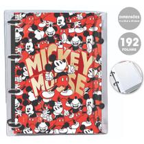 Fichário Universitário Mickey Vermelho Cristal 4Fechos 192Fl