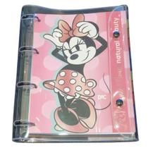 Fichario Universitario Minnie capa de cristal pvc 144 folhas - Dac Fichario Universitario Minnie capa de cristal pvc 144 folhas - Dac