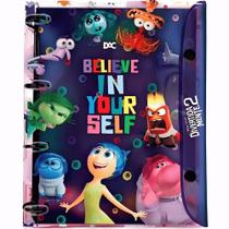 Fichário Universitário PVC Argolado Divertida Mente - 192 Folhas - Dac Fichário Universitário PVC Argolado Divertida Mente - 192 Folhas - Dac