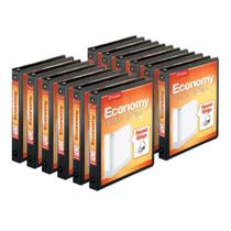 Fichários de 3 anéis Cardinal Economy Anéis redondos de 1 polegada pretos x12