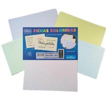 Fichas coloridas pautada para estudo - Tilibra Fichas coloridas pautada para estudo - Tilibra