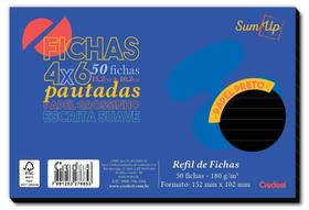 Fichas - Credeal - Preto Pautado 50 Fl 4x6