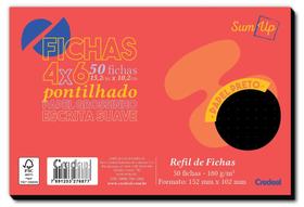 Fichas - Credeal - Preto Pontilhado 50 Fl 4x6