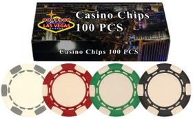 Fichas de pôquer DA VINCI 100 11,5 g em caixa de presente de Las Vegas