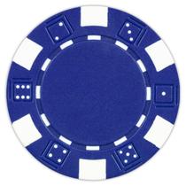 Fichas de pôquer DA VINCI 50 Clay Composite Dice listradas 11,5 g azuis