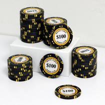 Fichas de pôquer JIESITE Monte Carlo 14g Clay Casino Grade x50