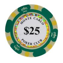 Fichas de pôquer JIESITE Monte Carlo 14g Clay x50 com estojo