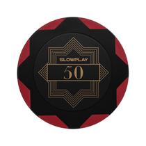 Fichas de pôquer SLOWPLAY Nash Clay 14g, pacote de 50 com denominação