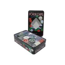 Fichas Jogos Poker Poquer Cassino Texas Caixa Metal Poker Chips