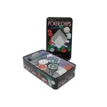 Fichas Jogos Poker Poquer Cassino Texas Caixa Metal Poker Chips - Xh