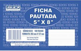 Fichas pautada 5x8 fto 203x127 sd