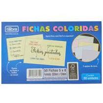 Fichas Pautadas Coloridas Tilibra - 50 Folhas - 202mm x 124mm - Gramatura 150 g/m²
