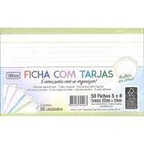 Fichas Pautadas com Tarjas Coloridas Tilibra - 50 Unidades 5x8 Fichas Pautadas com Tarjas Coloridas Tilibra - 50 Unidades 5x8