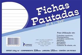 FICHAS PAUTADAS Nº4 "6X9" C/100FLS. TAMOIO