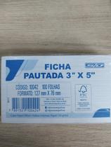 Fichas pautadas São Domingos 3X5 com 100 folhas Fichas pautadas São Domingos 3X5 com 100 folhas