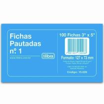 Fichas Pautadas Tilibra Nr. 1 3x5" 127x76mm 150g/m² Pct/ 100