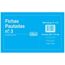 Fichas Pautadas Tilibra Nr. 3 5x8" 203x125mm 150g/m² Pct/ 100
