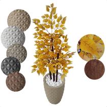 Ficus Amarelo Planta Artificial com Vaso Decoração
