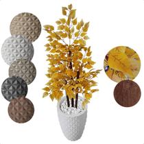 Ficus Amarelo Planta Artificial com Vaso Decoração