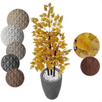 Ficus Amarelo Planta Artificial com Vaso Decoração