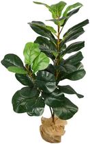 Fícus Lyrata Artificial Alto Realismo 34 folhas 90cm Folhagem