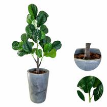 Ficus Lyrata Artificial Planta Com Vaso Folhas Árvore Cheia