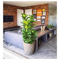 Ficus Lyrata Artificial Planta Grande Decoração Sala 1.00m, folhas Verdes, Plantas Artificiais para Decoração de Casa.