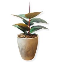 Ficus Lyrata Artificial Verde Toque Real Vaso Decoração Planta