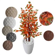 Fícus Outonado Planta Figueira Artificial Vaso Decoração