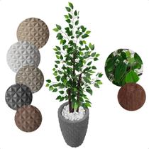 Ficus Verde Figueira Planta Artificial com Vaso Decorativo - Flor de Mentirinha