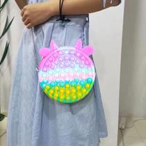 Fidget Brinquedos Silicone Macaron Bag Pop it Messenger Bag, Push Fidget Brinquedos Silicone Macaron Bag Pop it Messenger Bag, Push