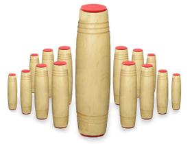 Fidget Mokuru Stick Bastao Roller Anti Stress Madeira Kit com 15 Unidades (bsl-gira-4 mokuru kit-15)
