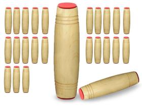 Fidget Mokuru Stick Bastao Roller Anti Stress Madeira Kit com 25 Unidades (bsl-gira-4 mokuru kit-25)