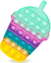 Fidget Sensory Bubble Stress Toy, Fidget Push Toy para crianças, Pop Silicone Fidget Stress Toy para crianças autistas Brinquedo de aperto adulto Autismo Necessidades especiais Brinquedos de alívio da ansiedade em sala de aula TDAH (garrafa B)